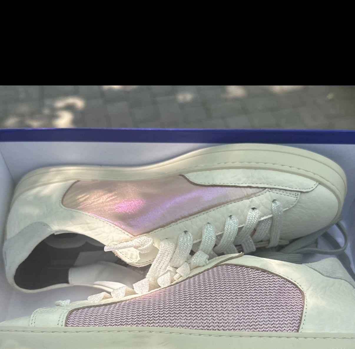 P448 JOHN BS KEPLER LEATHER/ LUREX/ NYLON SNEAKERS SZ EU 40/ US 9.5IN $298 Org