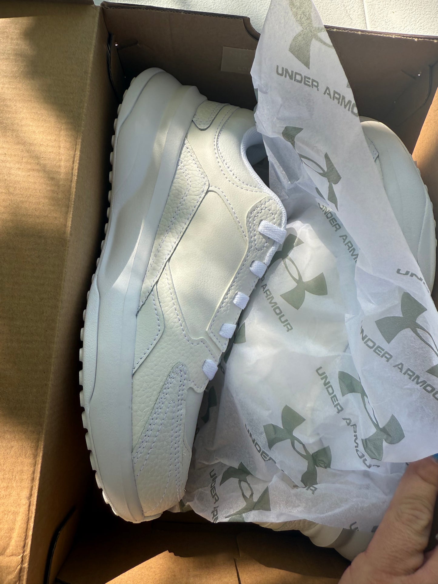 Under Armour Charged Edge Leather White W Women’s size 9 NEW