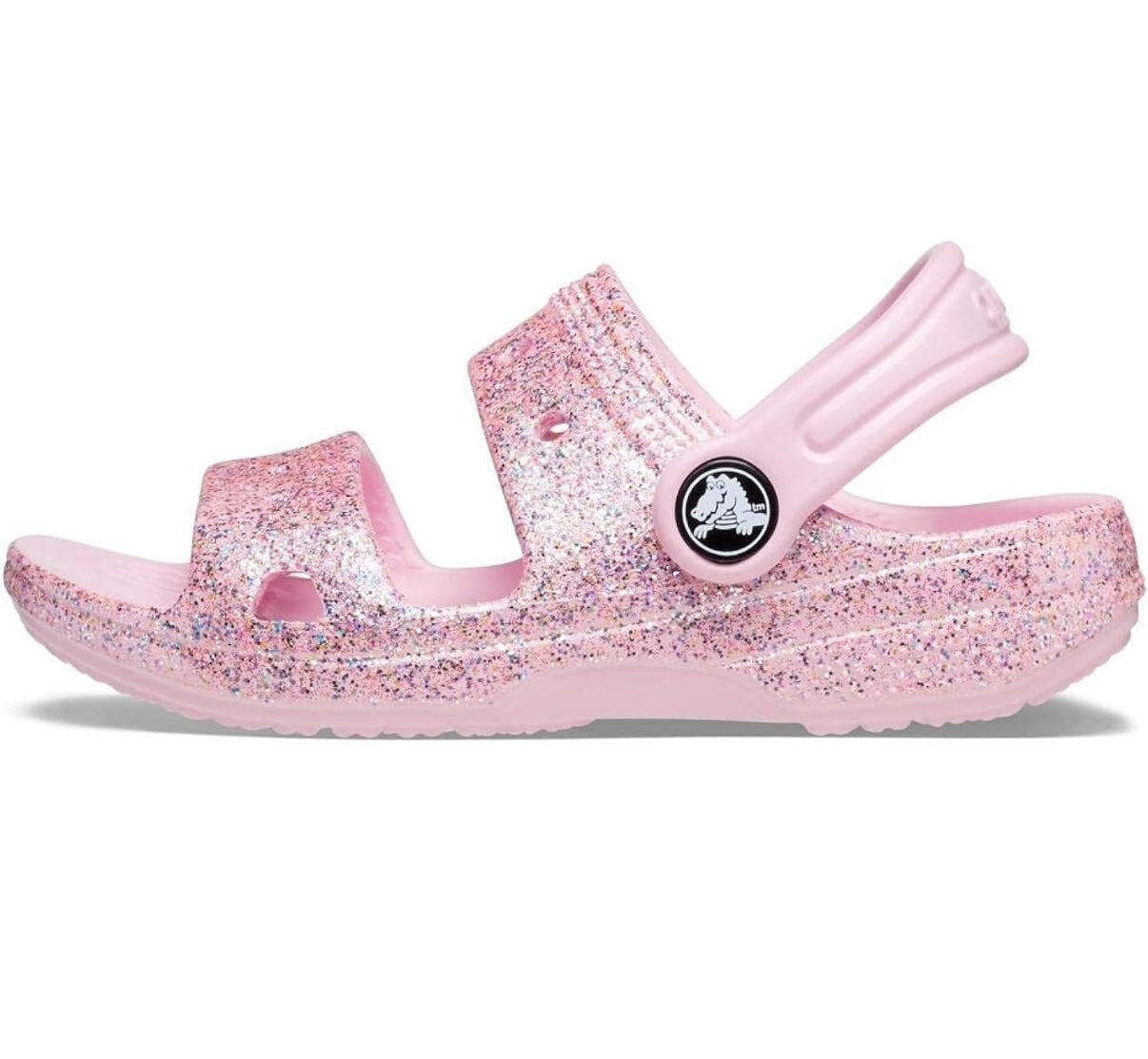 New CROCS Toddler Pink Glitter Sandals Size 6 (C6) Classic Crocs