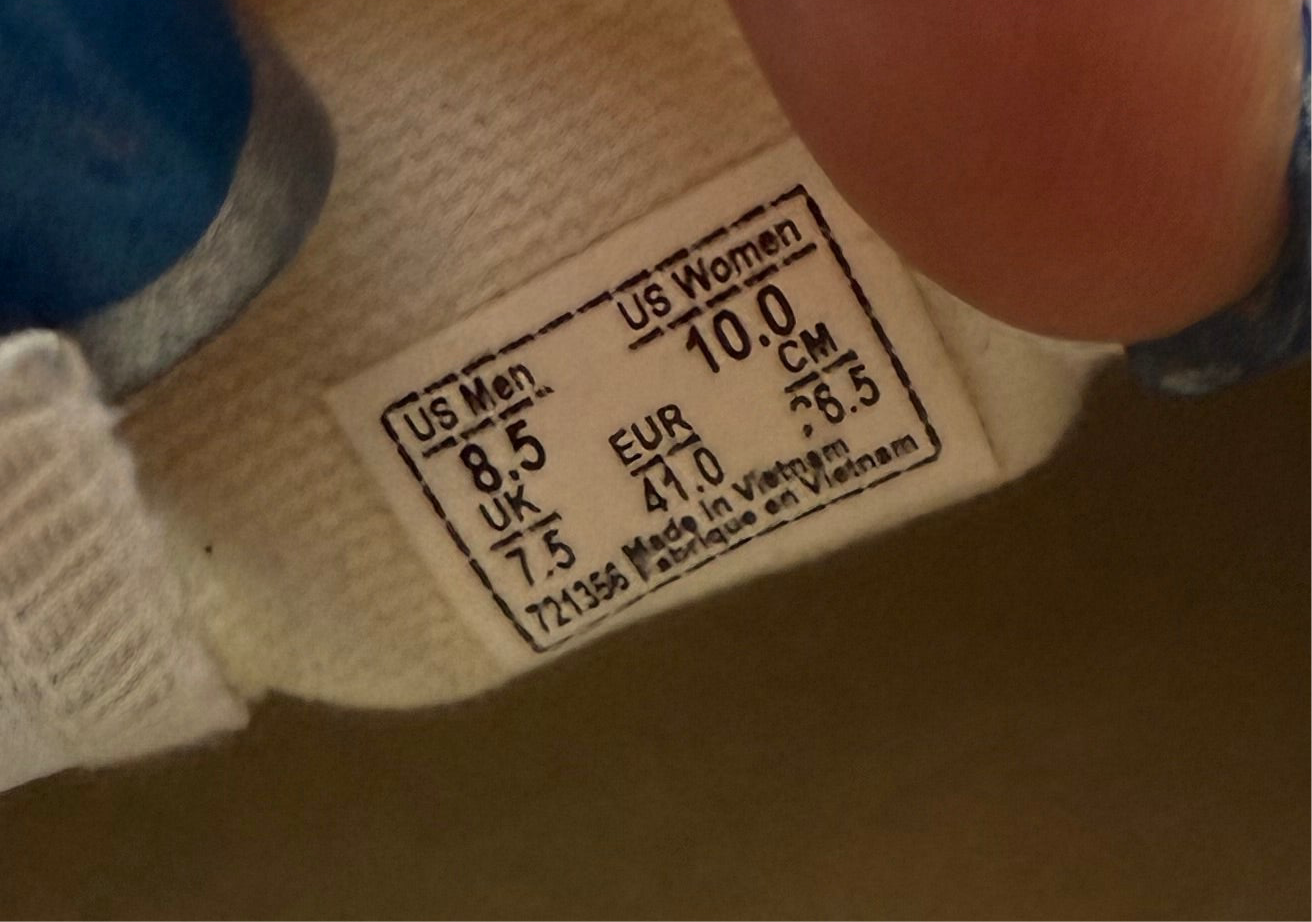 Van Classic slip-on Rally yellow/blue/ red Men’s 8.5 Women 10