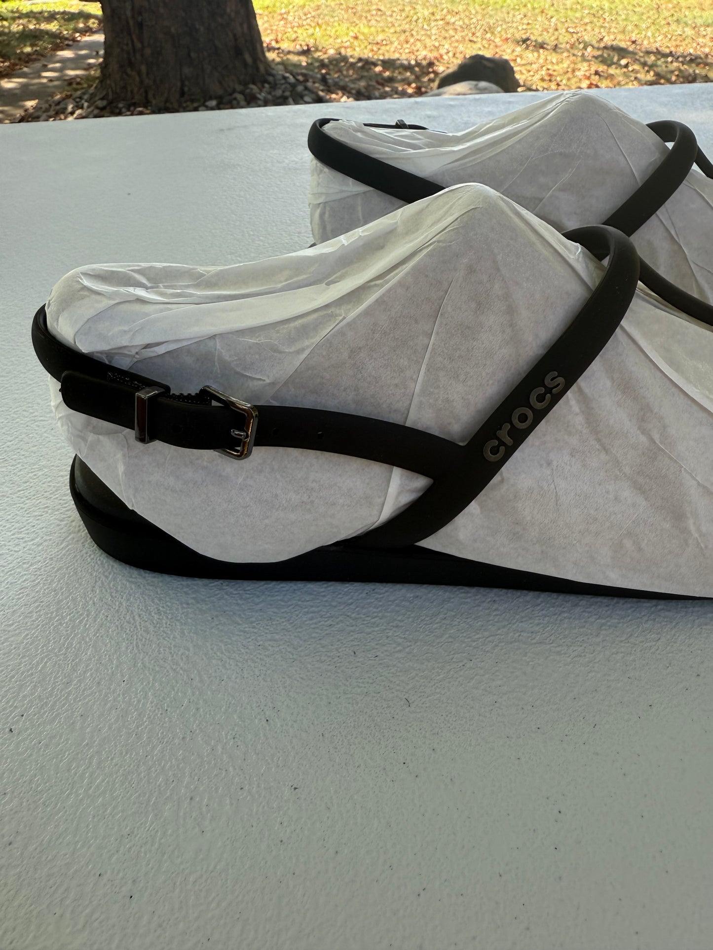 Crocs Women's Miami Thong Sandal Flat Size 11 Black New In Plastic