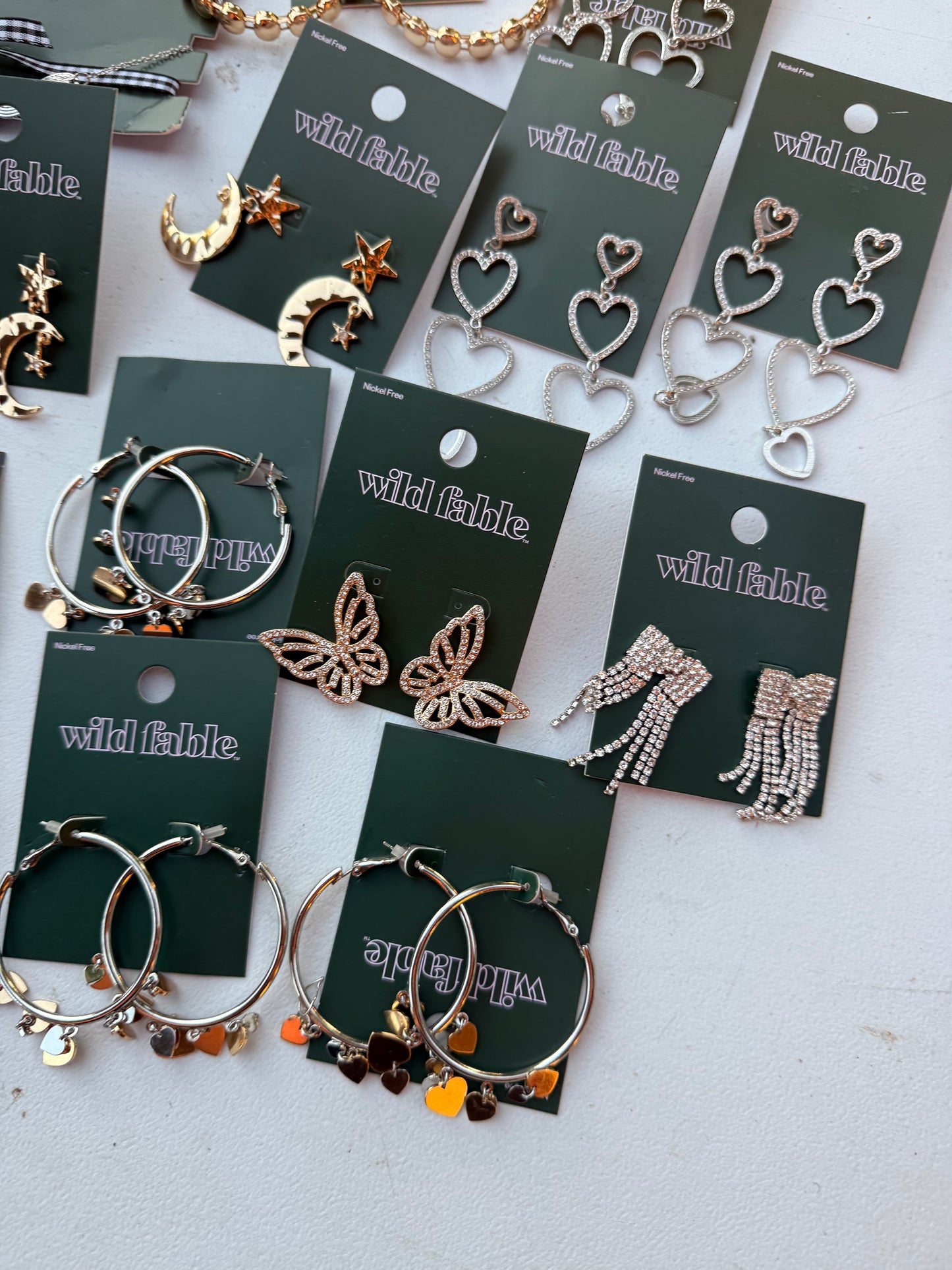 Lot  jewelry Wild Fable  Target Necklace Earrings, Hoops, Heart￼