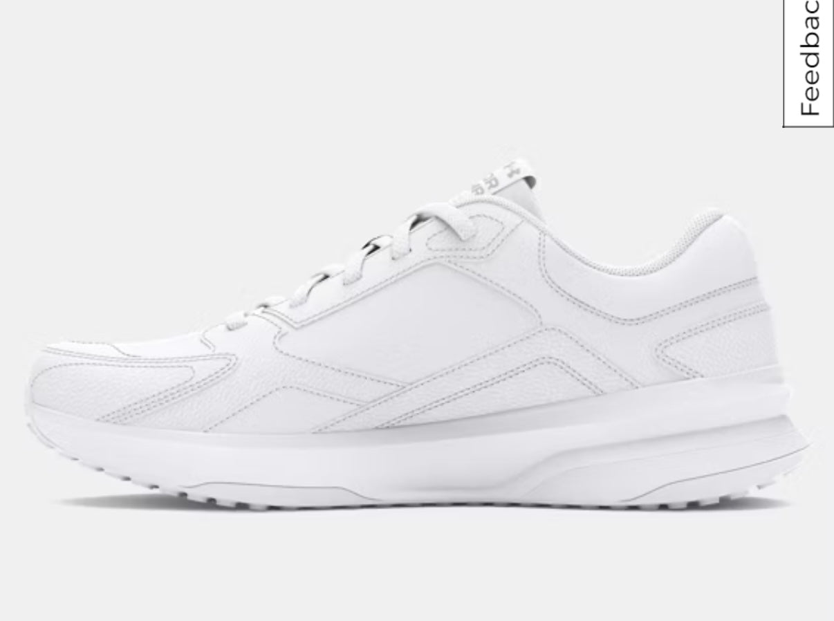 Under Armour Charged Edge Leather White W Women’s size 9 NEW