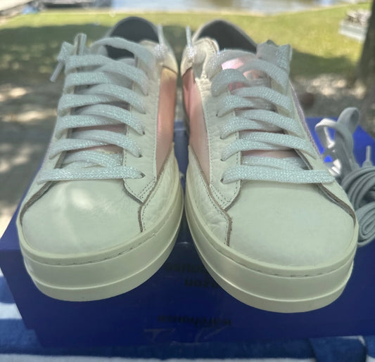 P448 JOHN BS KEPLER LEATHER/ LUREX/ NYLON SNEAKERS SZ EU 40/ US 9.5IN $298 Org