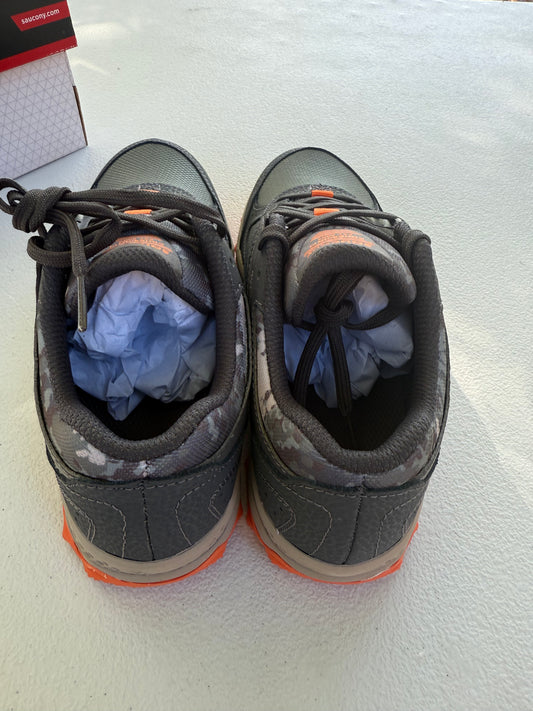 NEW Saucony Cohesion TR14 LTT Trail Running Shoe Olive Camo Big Kid Size 4M