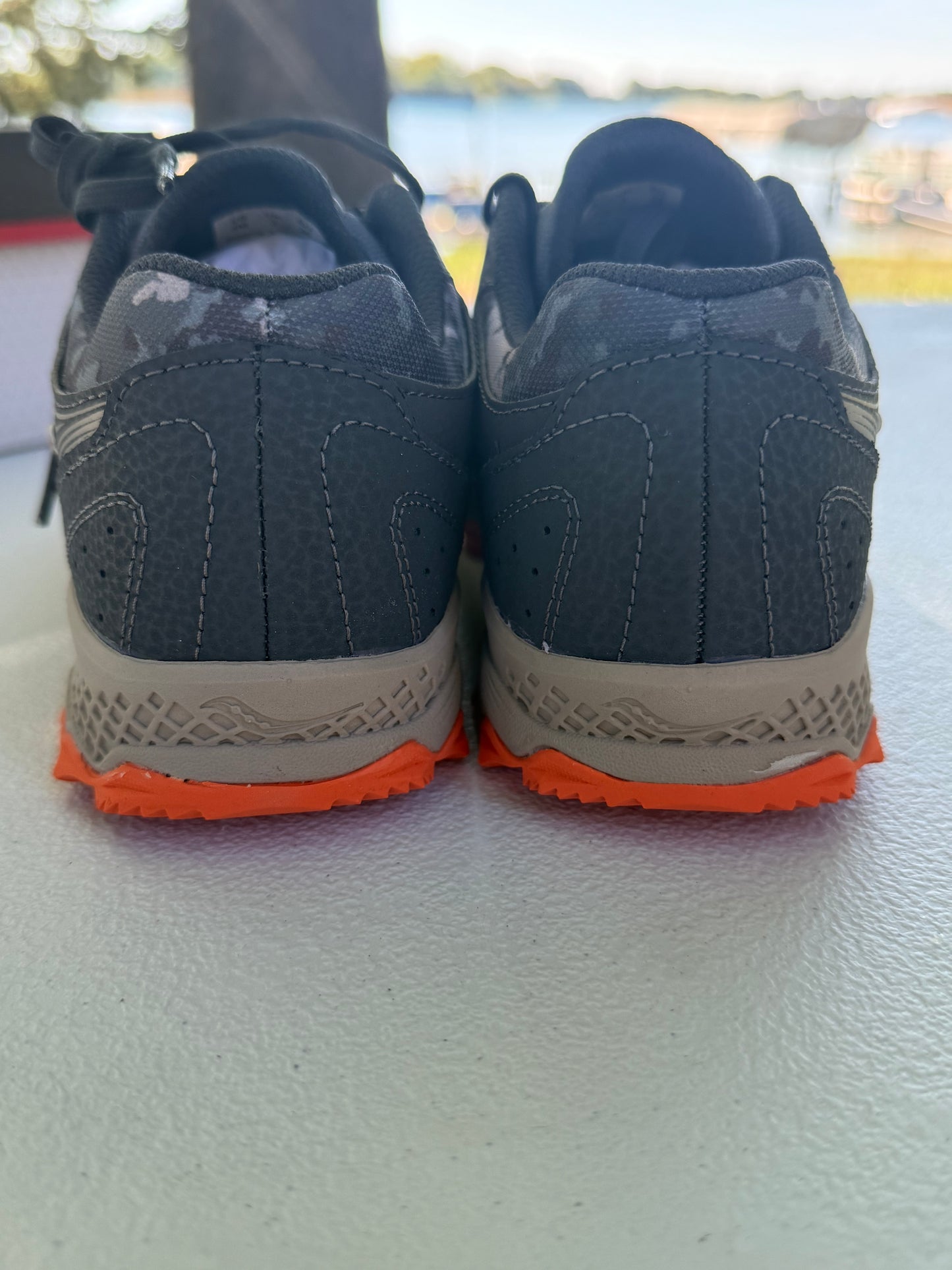 NEW Saucony Cohesion TR14 LTT Trail Running Shoe Olive Camo Big Kid Size 4M