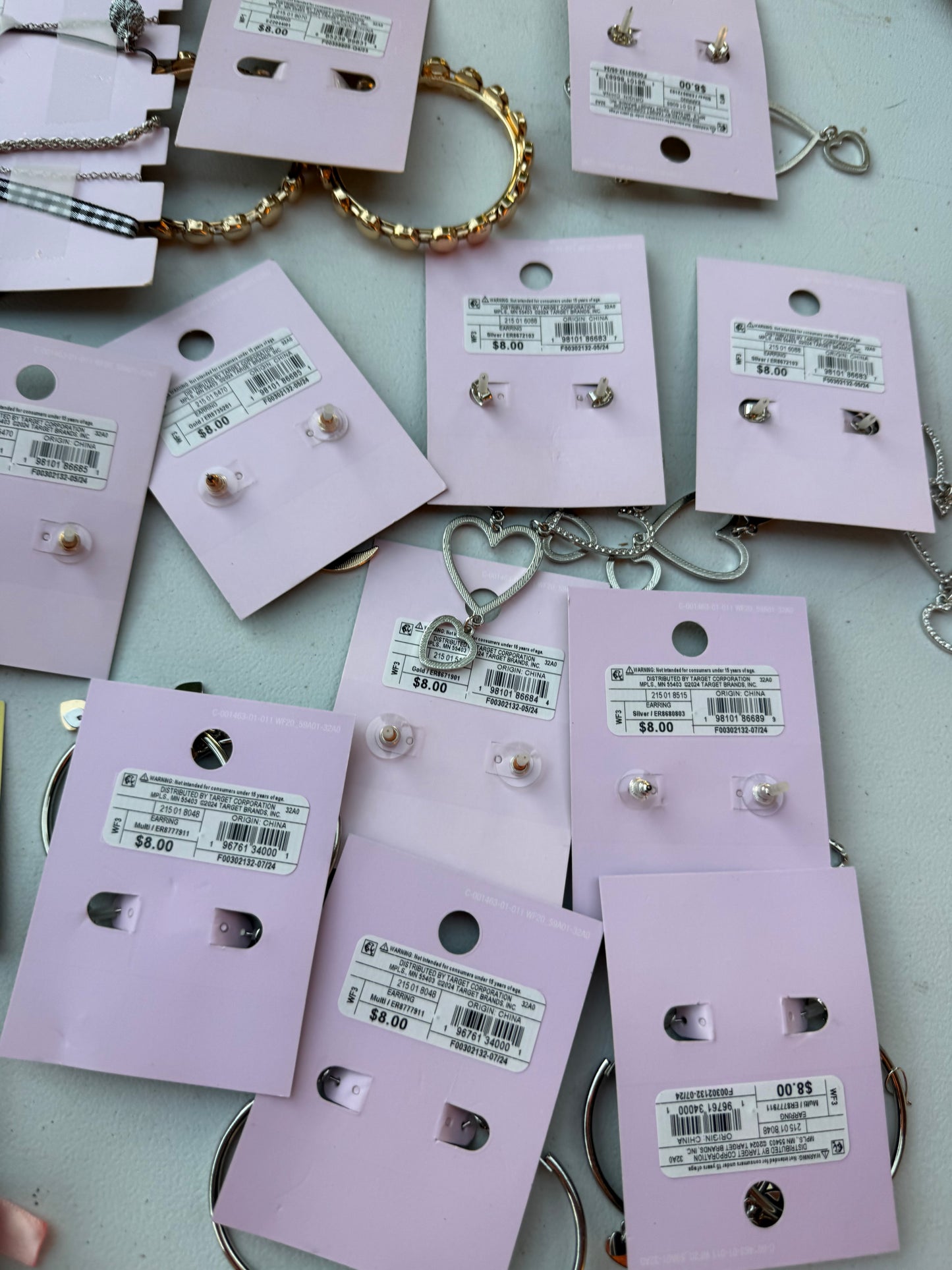 Lot  jewelry Wild Fable  Target Necklace Earrings, Hoops, Heart￼